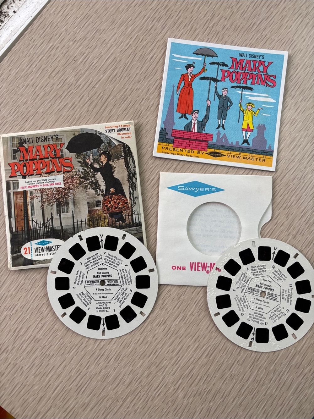 Disney Mary Poppins View-Master Set - Blue, Yellow, Red, White